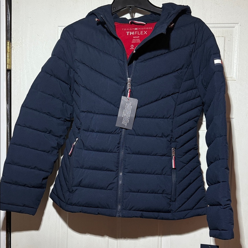 Tommy Hilfiger Women's Dark Blue Puffer Jacket NWT - Picture 6 of 9
